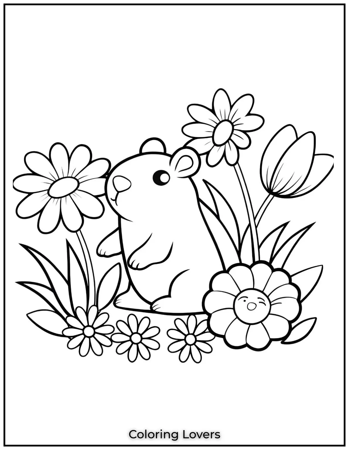 A gentle moment with this hamster enjoying the scent of a beautiful daisy. I wanted to capture the peacefulness of nature in this simple scene