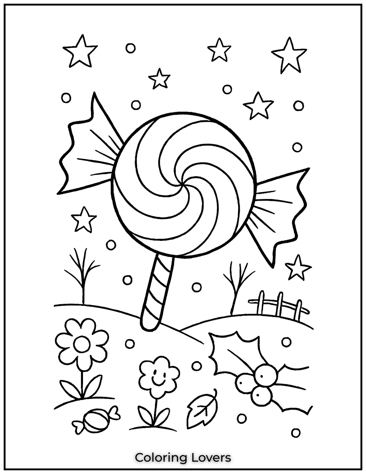 Adorable Candy Coloring Pages Enjoy Free Pages 24 A swirly wrapped peppermint candy waiting for a burst of color Pick your favorite shades to make it extra sweet