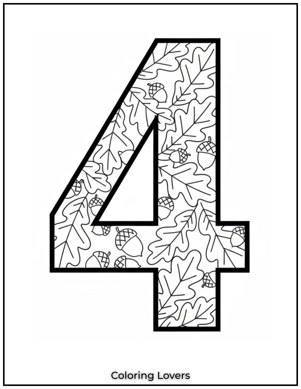 Climbing vines twist around the number 4 like its a secret treehouse ladder just waiting for adventure