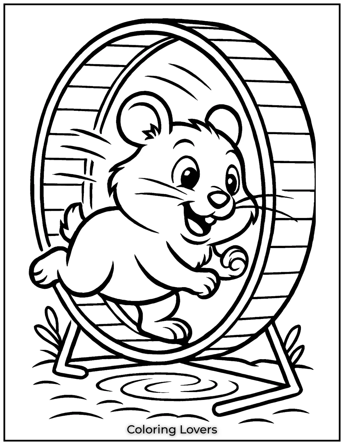 Our energetic hamster is running on his wheel working off some energy