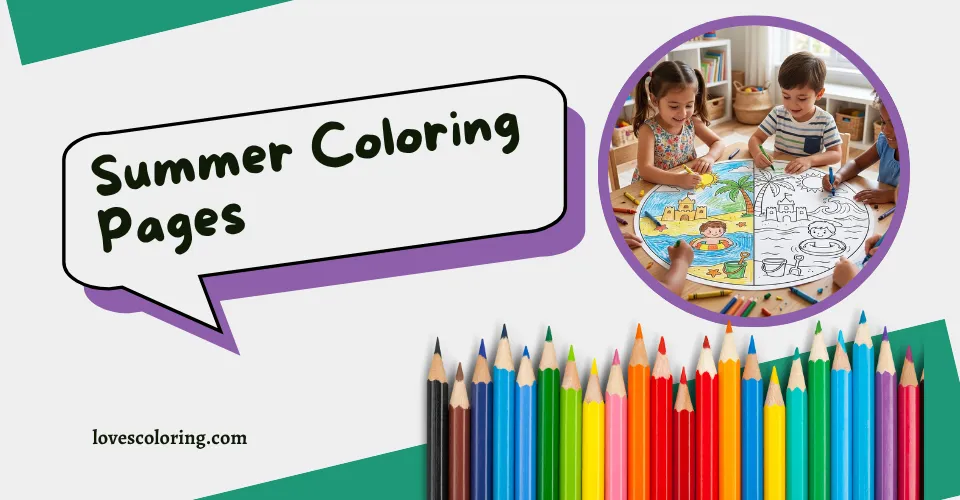 Summer Coloring Pages for Kids and Adults 4 Summer Coloring Pages