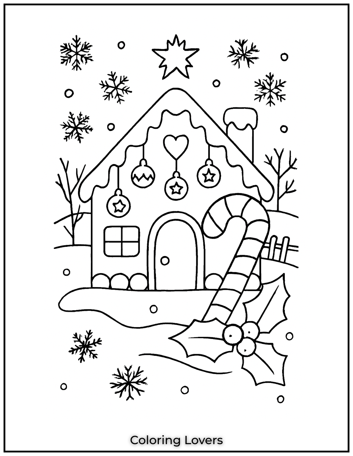 Adorable Candy Coloring Pages Enjoy Free Pages 17 This gingerbread house is straight out of a holiday dream. One of the sweetest candy cane coloring pages to enjoy