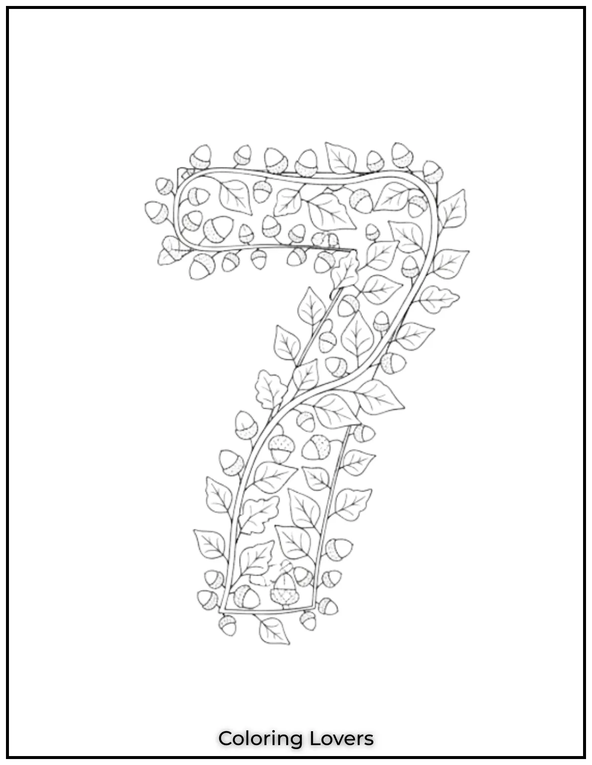 This number 7 looks like its growing out of a fairytale bush full of leafy wonder and joy