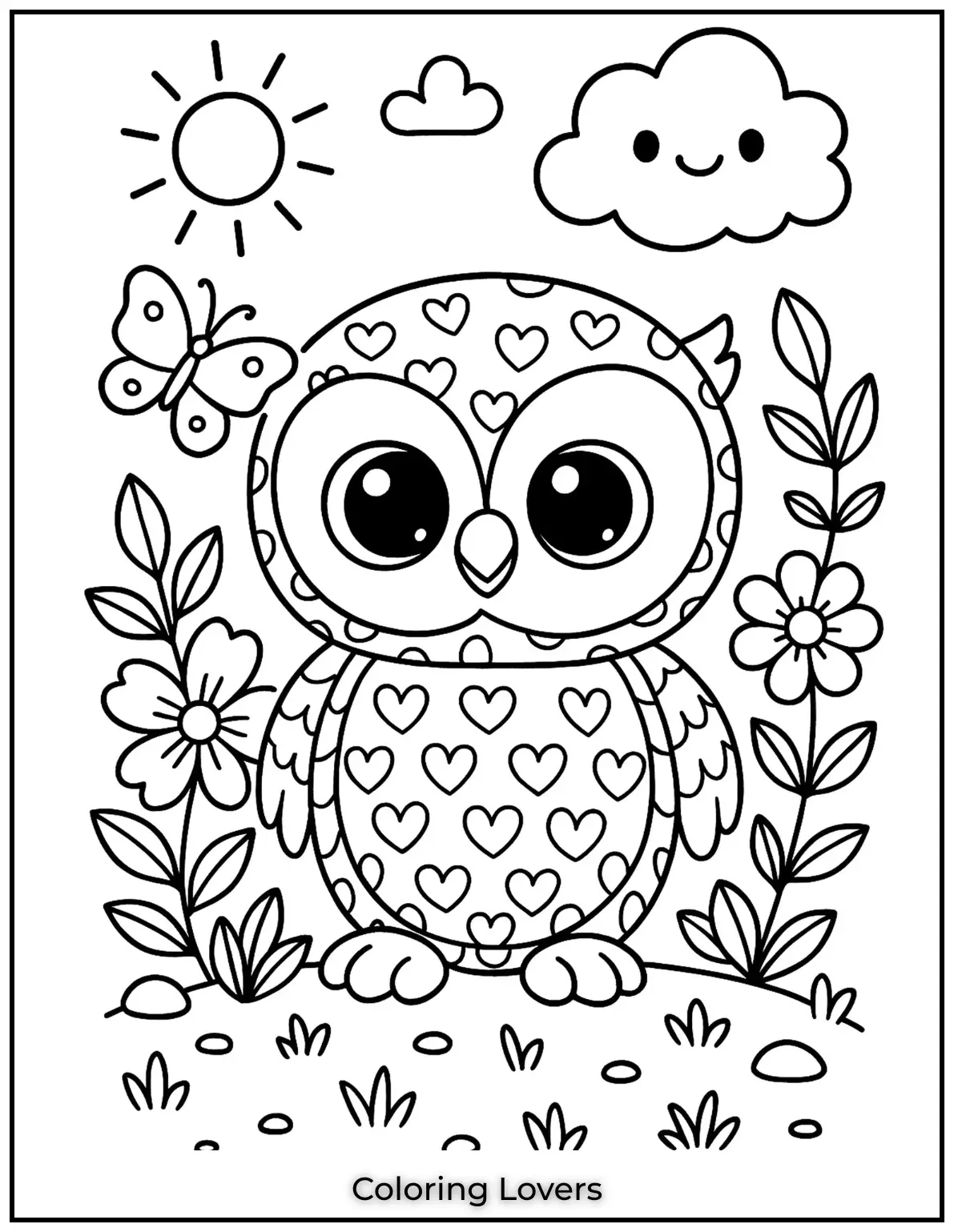 This sweet owl with big dreamy eyes sits next to a daisy ready to bring a cozy forest vibe to your day