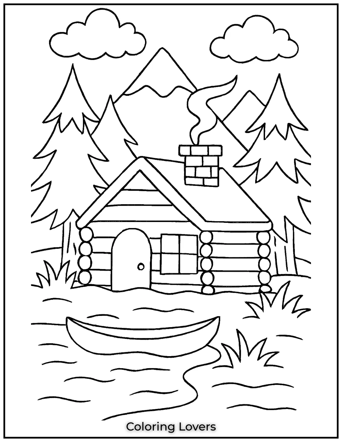 Fun House Coloring Pages – Easy Printable Sheets 43 Tucked between towering pines and rolling mountains this cozy cabin is the perfect retreat for nature lovers