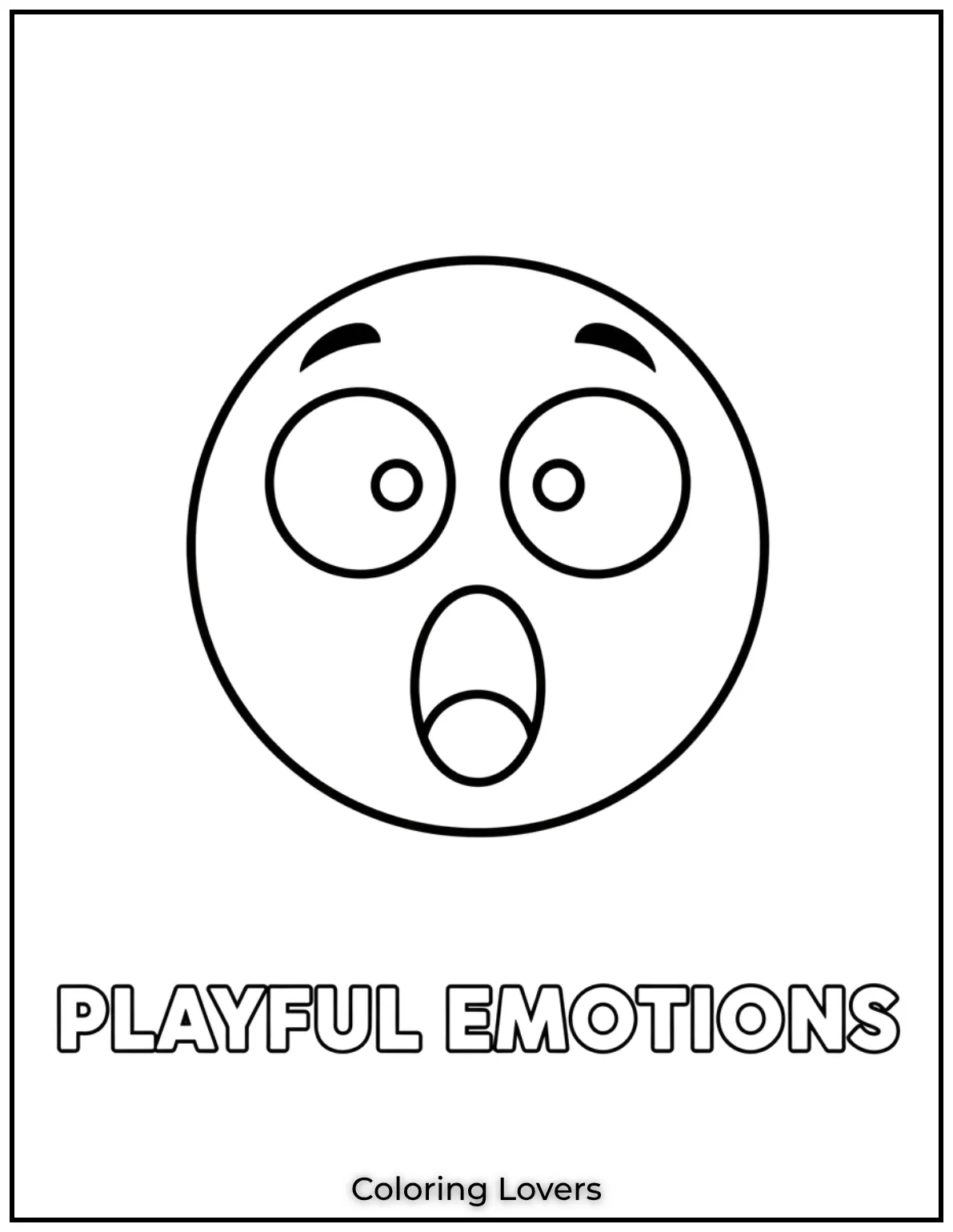 A big eyed shocked expression thats perfect for learning emotions. Kids will enjoy adding playful colors