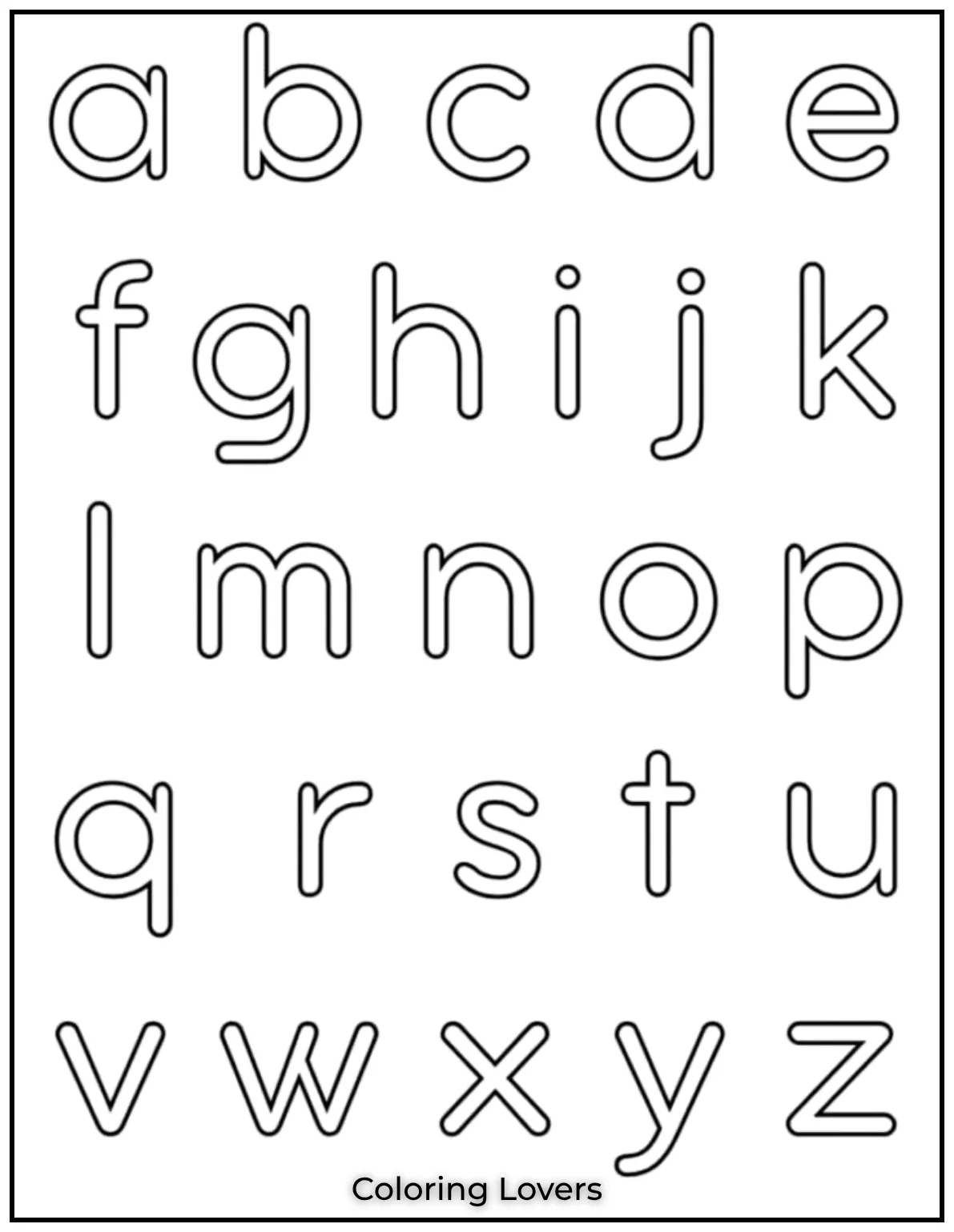 A fun way for preschoolers to learn the alphabet. Kids can color each letter while practicing their ABCs