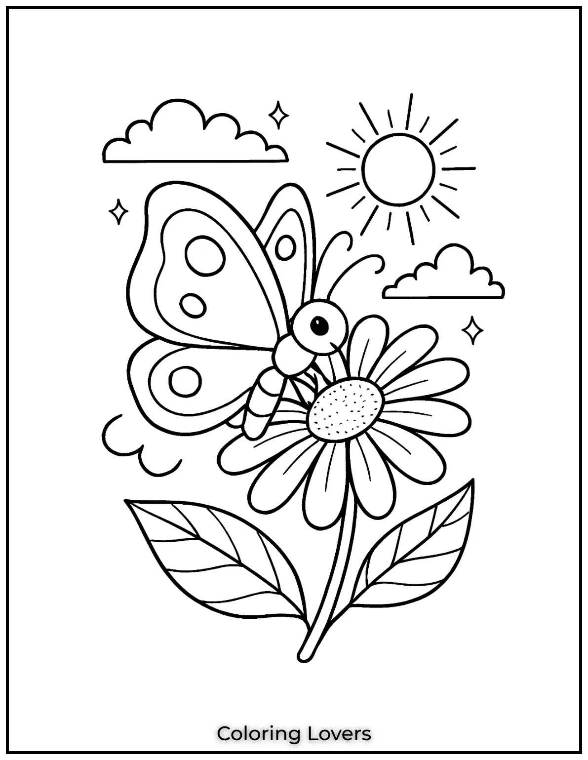 A gentle butterfly rests on a blooming daisy in the sunshine. This peaceful moment is perfect for a springtime scene