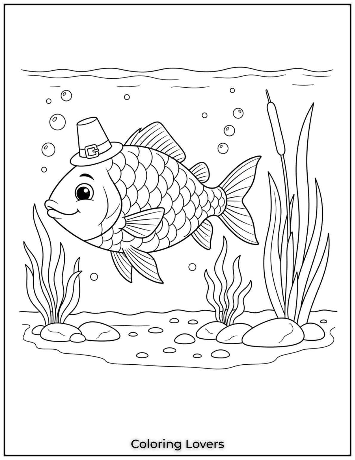 Fish Coloring Pages That Are Free to Downloads 25 A peaceful rainbowfish swims near the reeds. Its wide scales shimmer gently in the still pond