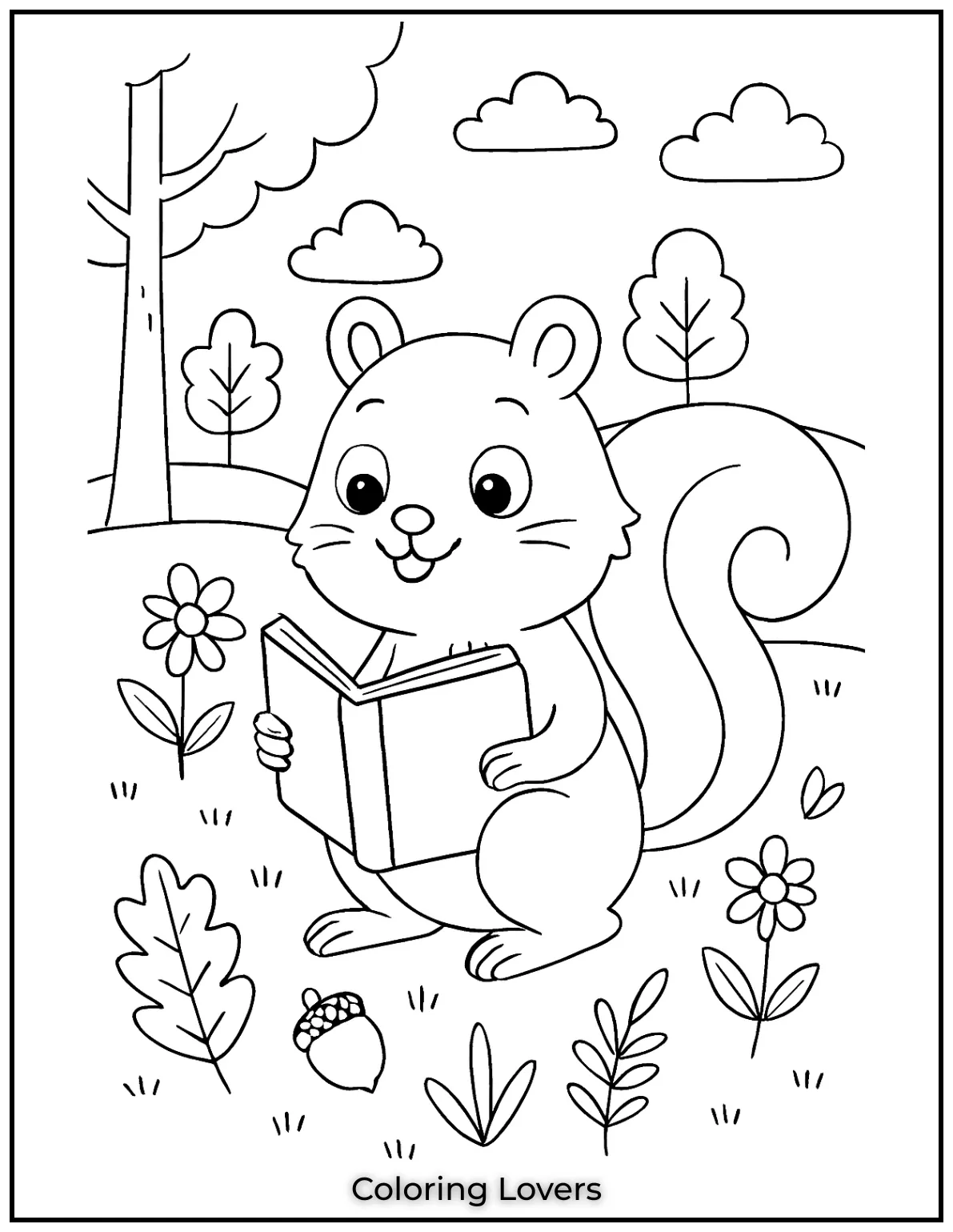 Heres a curious squirrel enjoying a good book. I imagined it learning all sorts of things about the forest. 🙂