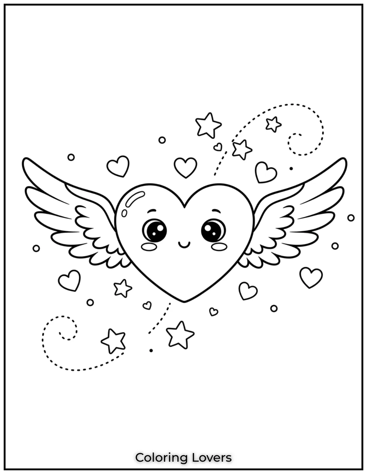 I love how this heart with wings really captures the idea that love lifts us up