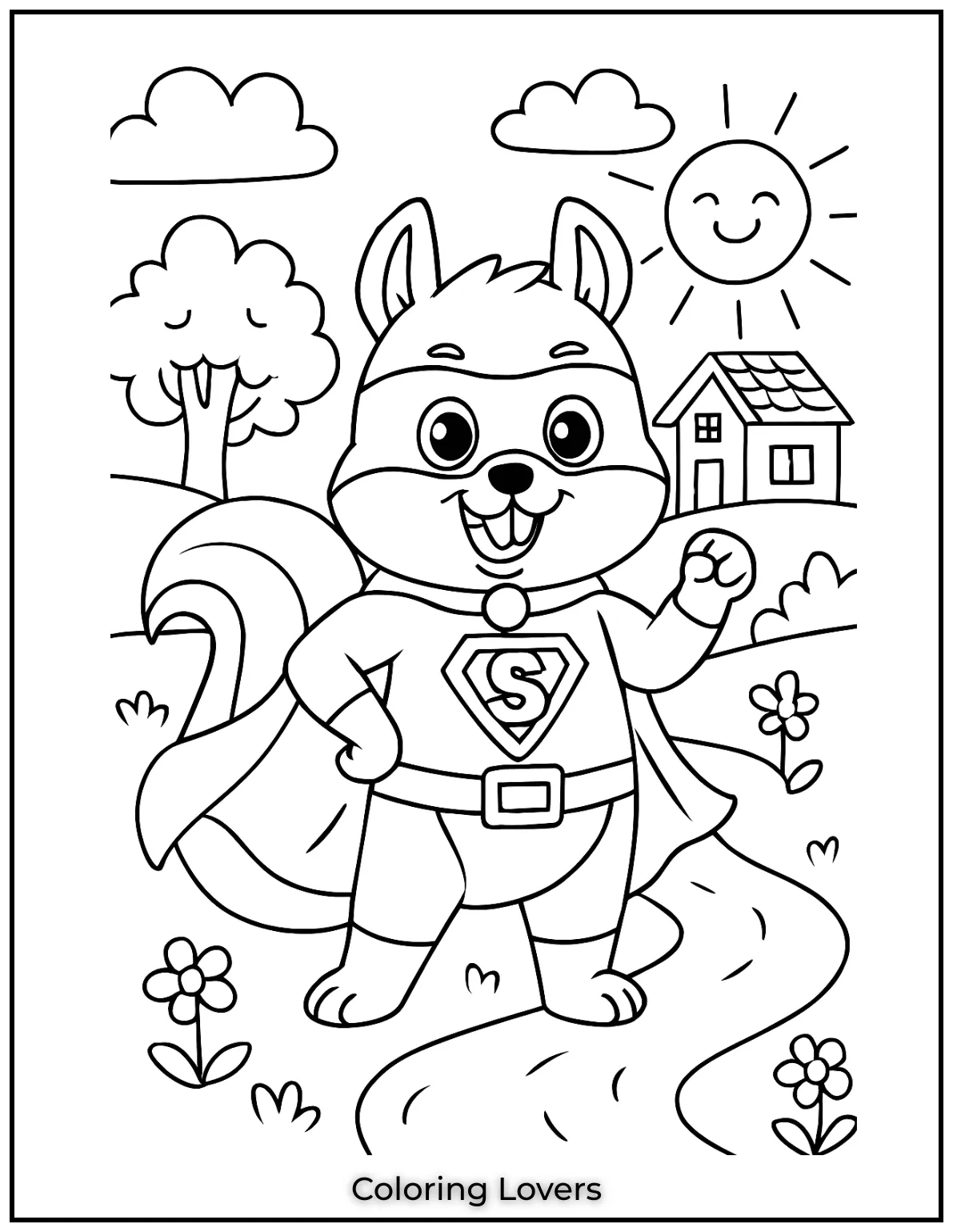 Our fearless squirrel is all dressed up in a superhero costume ready for action. Its a fun twist on a little hero with a big heart