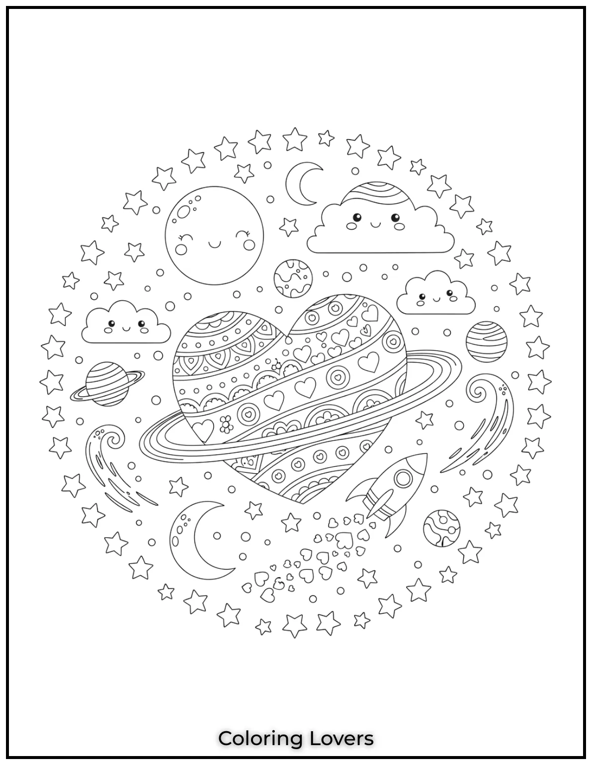 Our love stretches across the universe soaring among stars and planets. Let your imagination explore the cosmos with this heart filled adventure