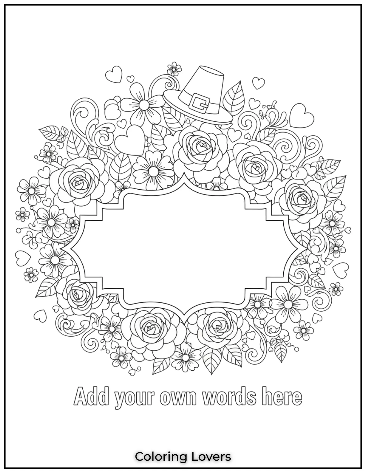 Roses hearts and delicate patterns create a beautiful Valentines design. Add your own words to make this card a heartfelt treasure