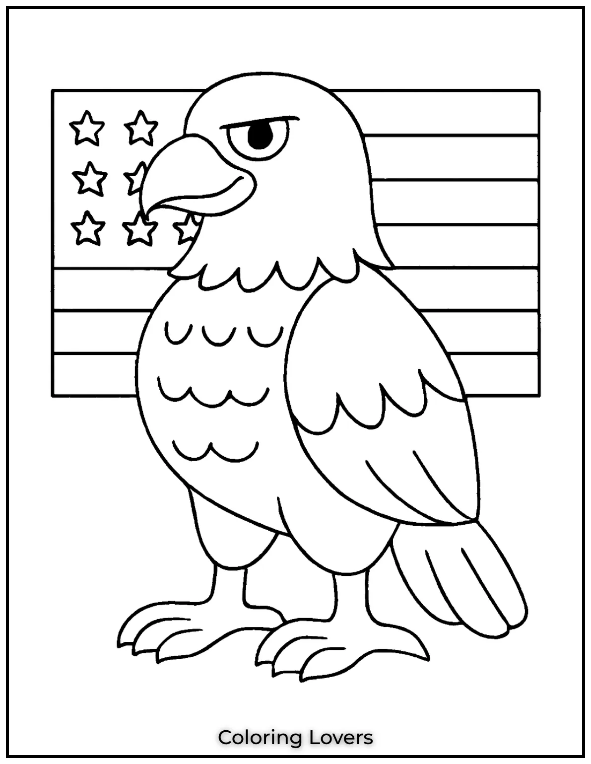 The proud eagle rises with the U.S. flag behind. A bold symbol of strength and freedom