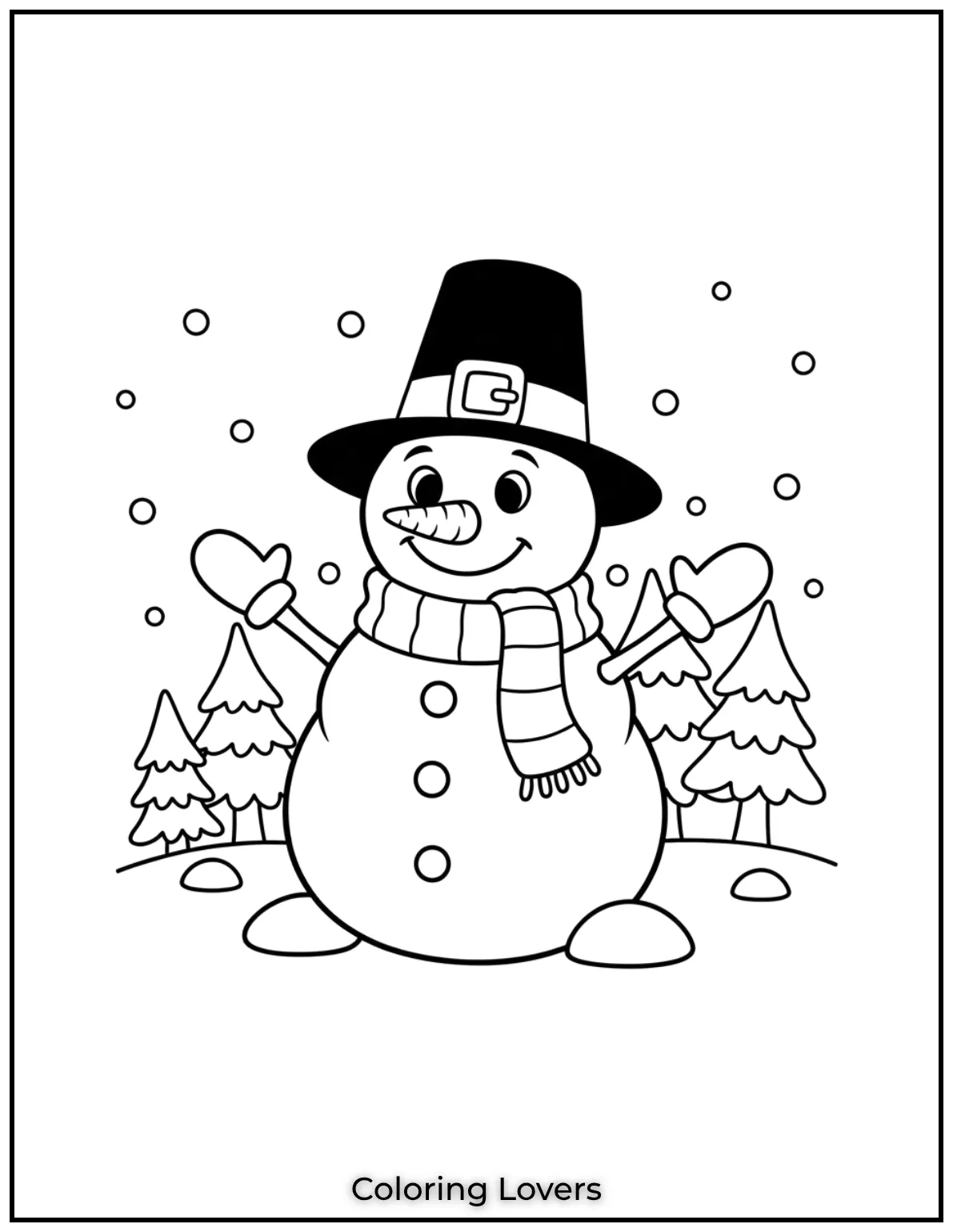 Free Printable Christmas Tree Coloring Pages 15 Theres something about a smiling snowman that just makes winter feel magical