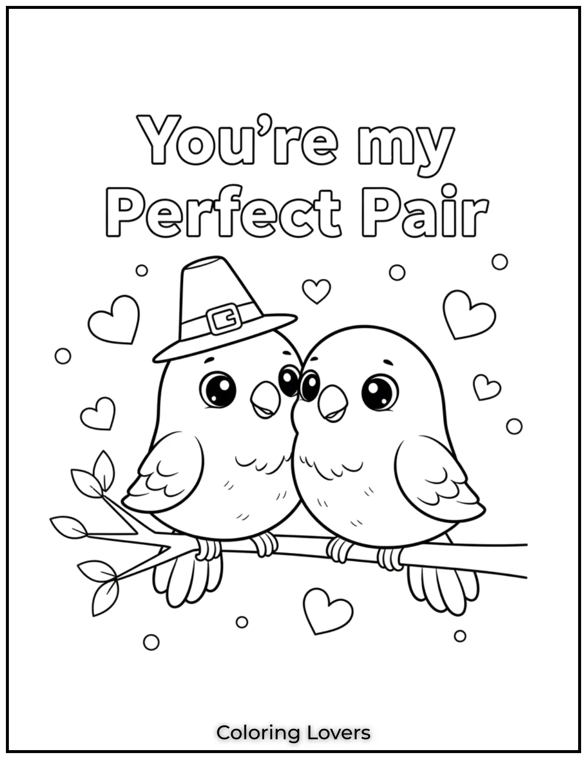 These lovebirds sitting on a branch with Youre my Perfect Pair celebrate the beauty of true companionship