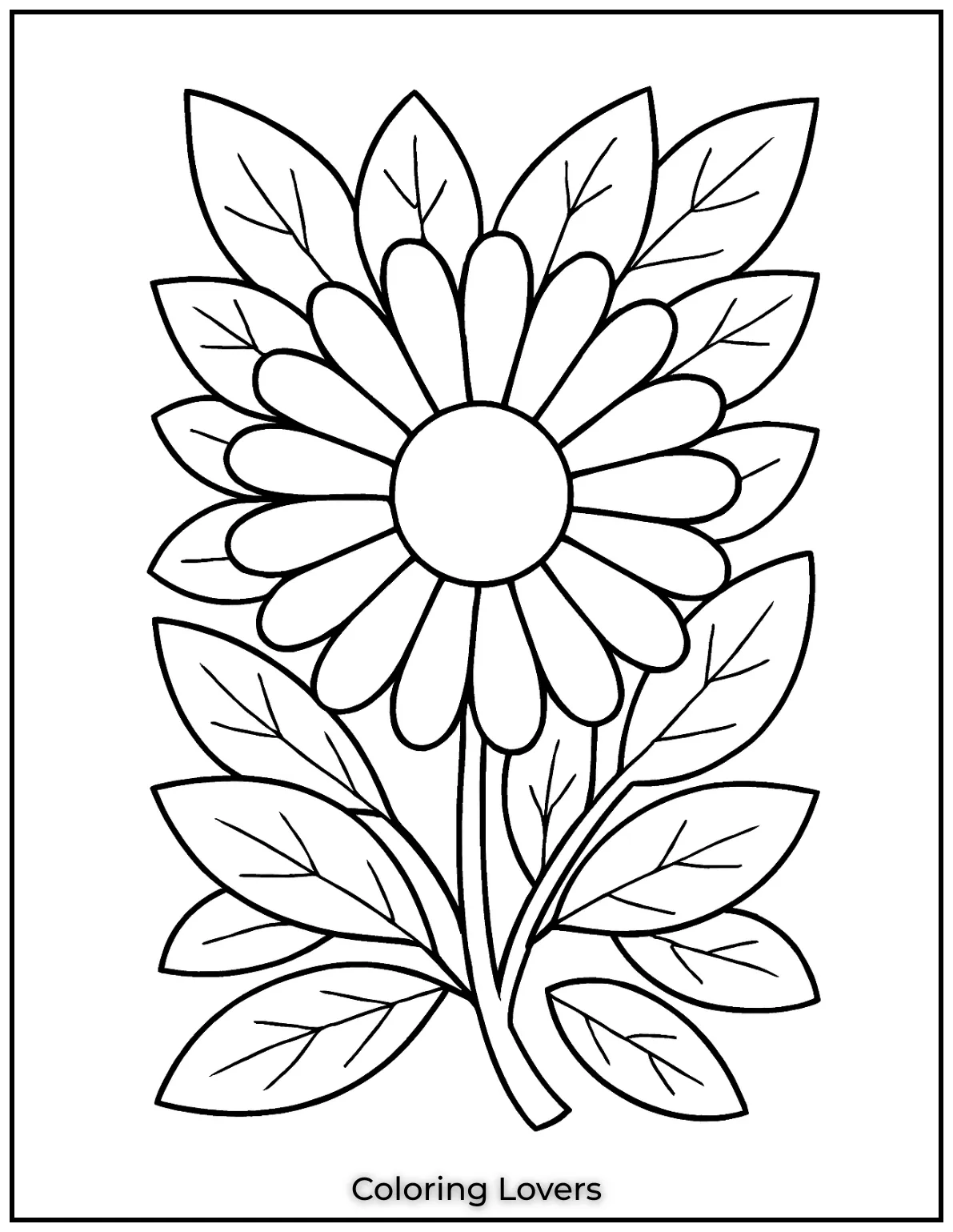 This daisy is surrounded by its delicate leaves making it a bit more detailed for kids who love a challenge