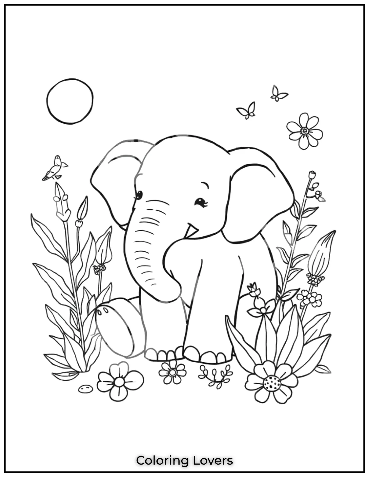 Unique Elephant Coloring Pages for Kids 43 This design is all about relaxation. I designed it to be both calming and fun for anyone looking to unwind with coloring 1