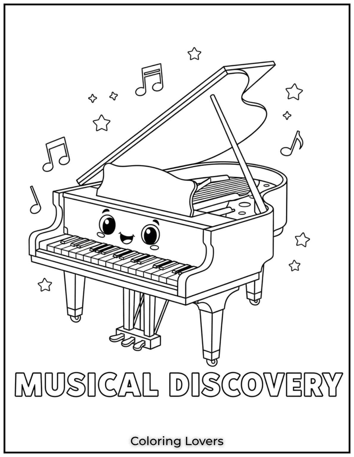 This grand piano is waiting for little hands to add some color. A great way to introduce kids to musical instruments
