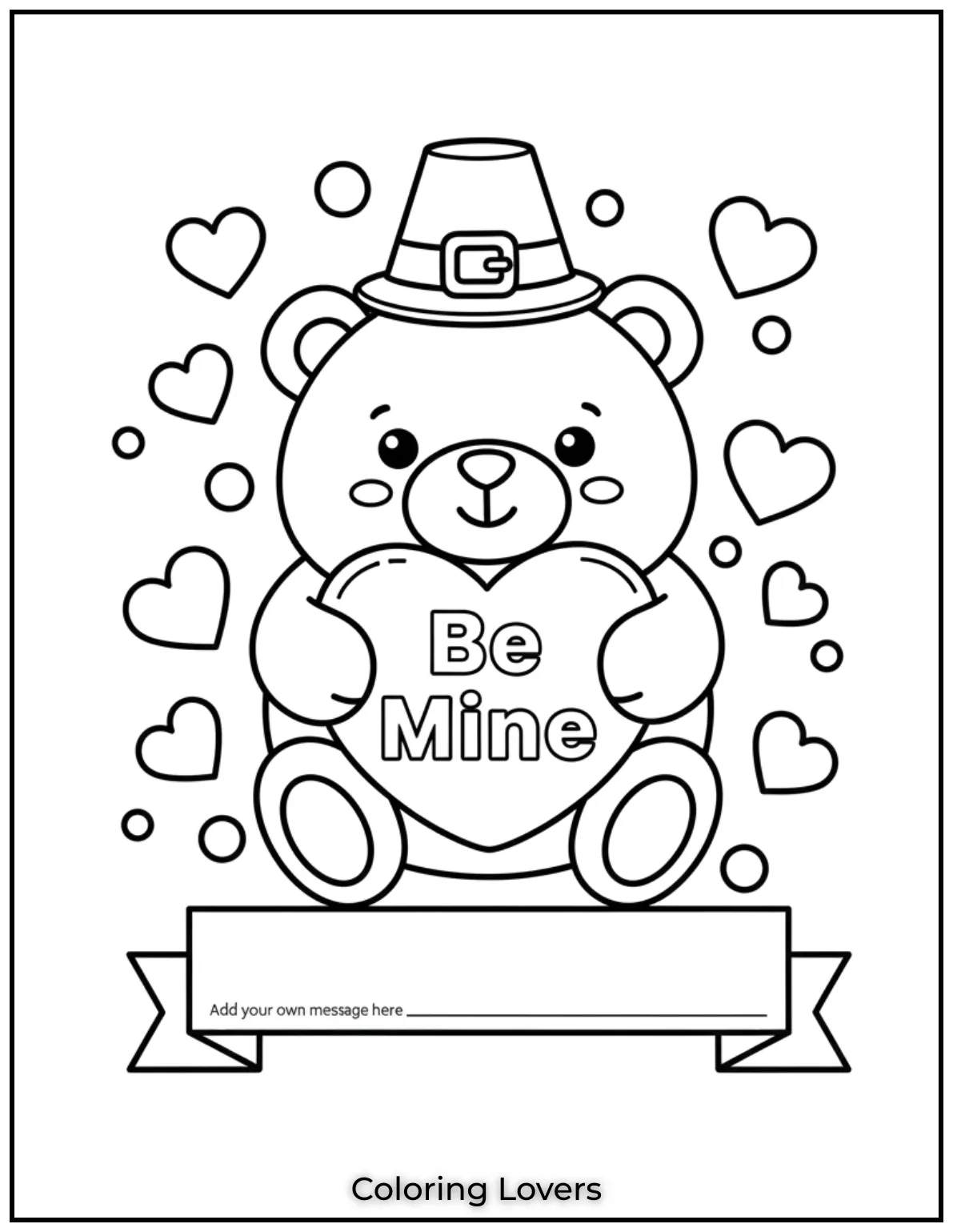 This lovable teddy bear holding a heart that says Be Mine is ready to spread Valentines joy. Add your own message in the note space for a personal touch