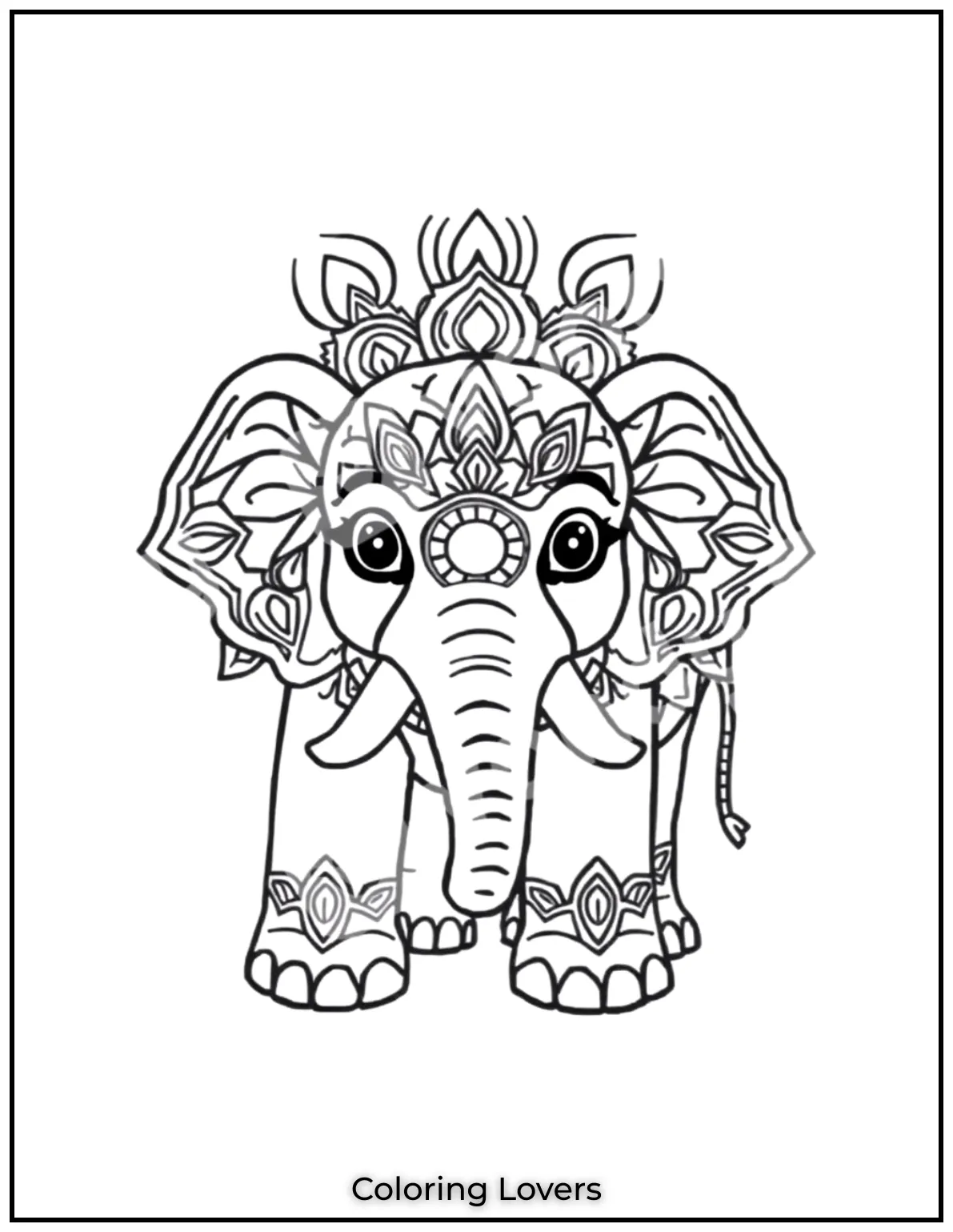 Unique Elephant Coloring Pages for Kids 40 This mandala elephant was such a joy to draw. The intricate patterns let you really get lost in the coloring process 1