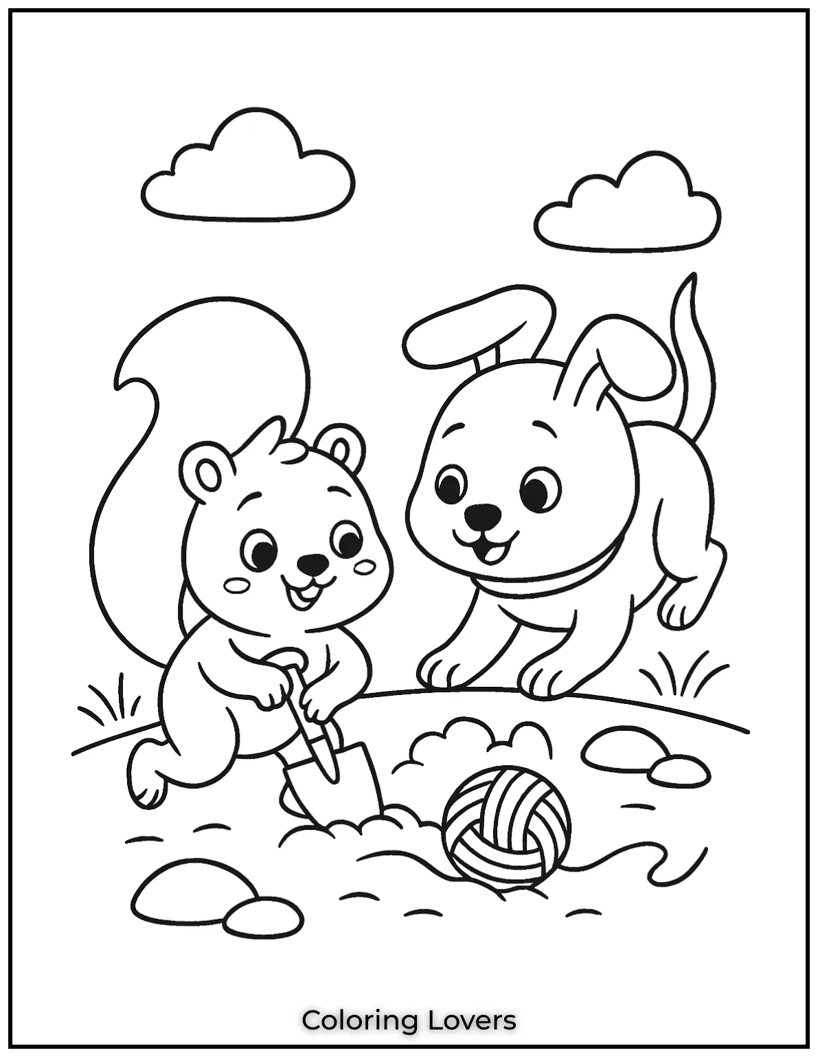 This squirrel and bunny are having a fun race and it looks like theyre enjoying every moment I wanted to capture their joy in movement