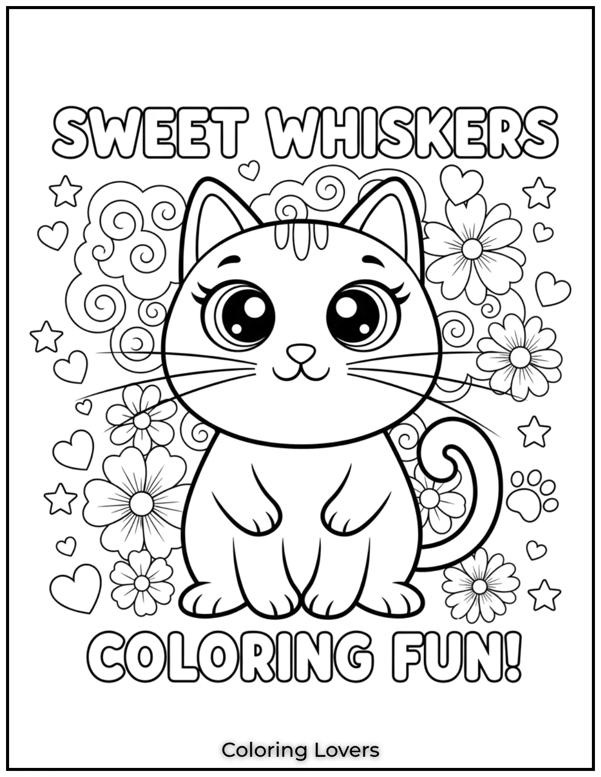This sweet little cat has the cutest whiskers and big shiny eyes. A fun and simple choice for young artists