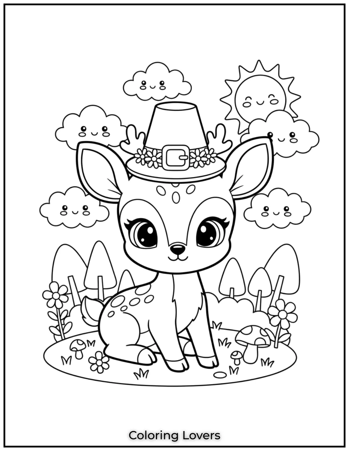 This sweet little fawn has big eyes and tiny antlers. Kids will love bringing this cutie to life