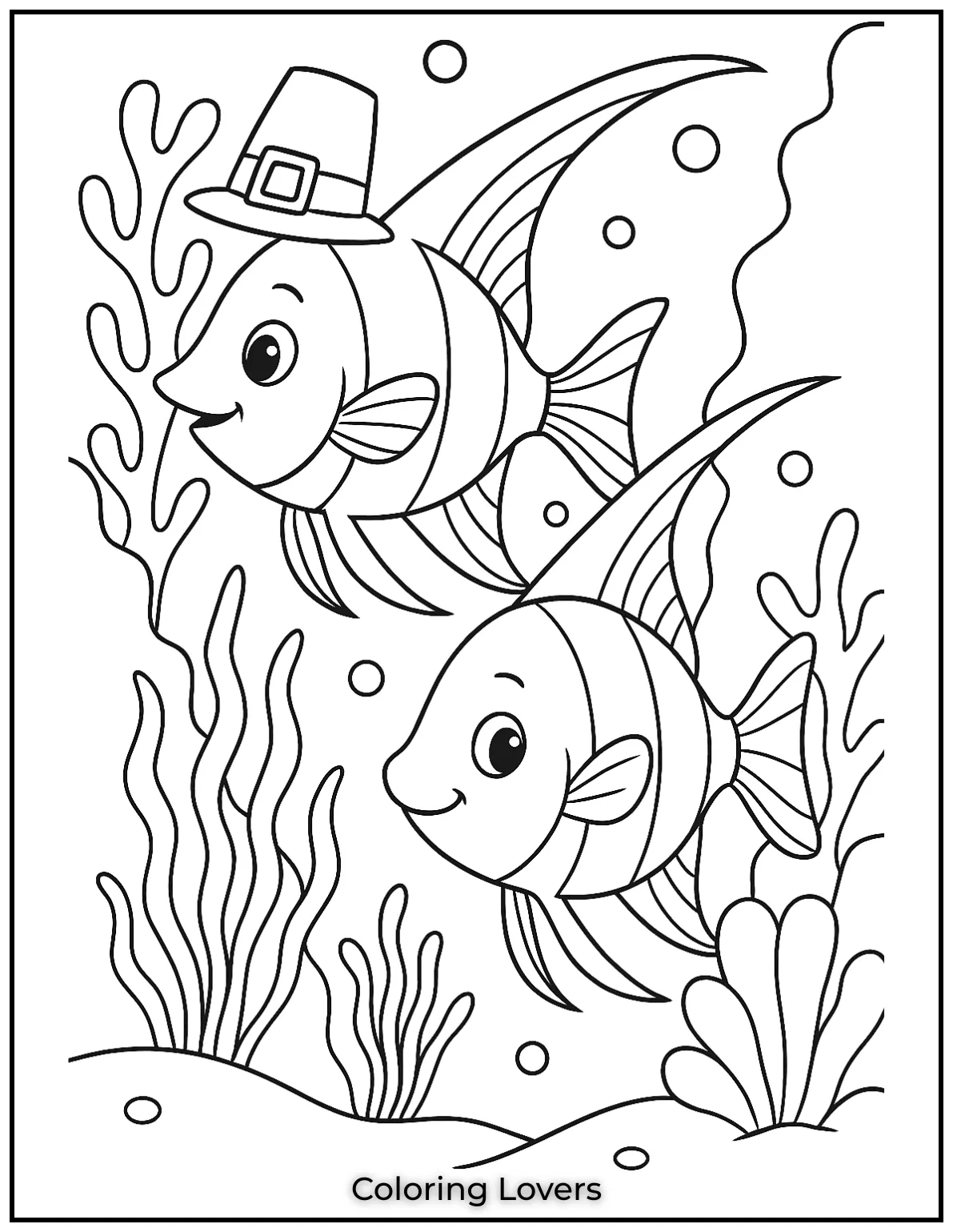 Fish Coloring Pages That Are Free to Downloads 23 Two graceful saltwater angelfish glide past reef walls. Their fins dance gently in ocean light