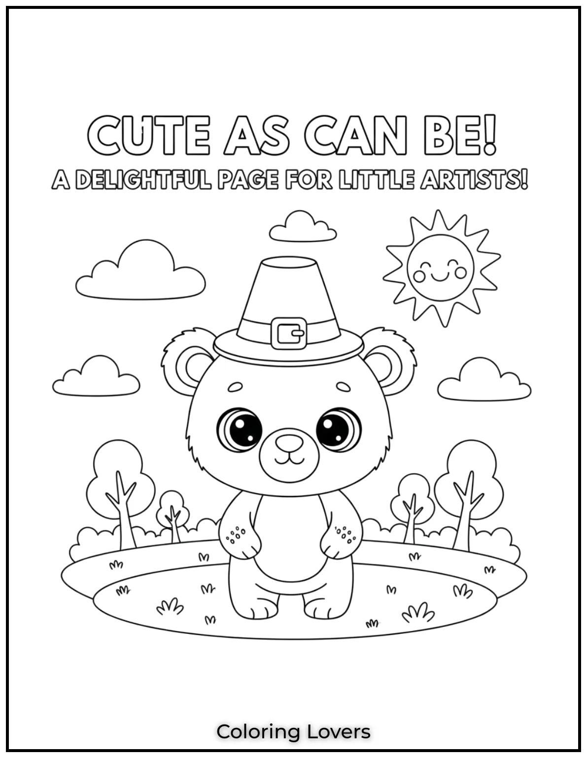 Cute and Classic Pooh Bear Coloring Pages 18 With big round eyes and tiny paws this baby bear is as cute as can be. A delightful page for little artists