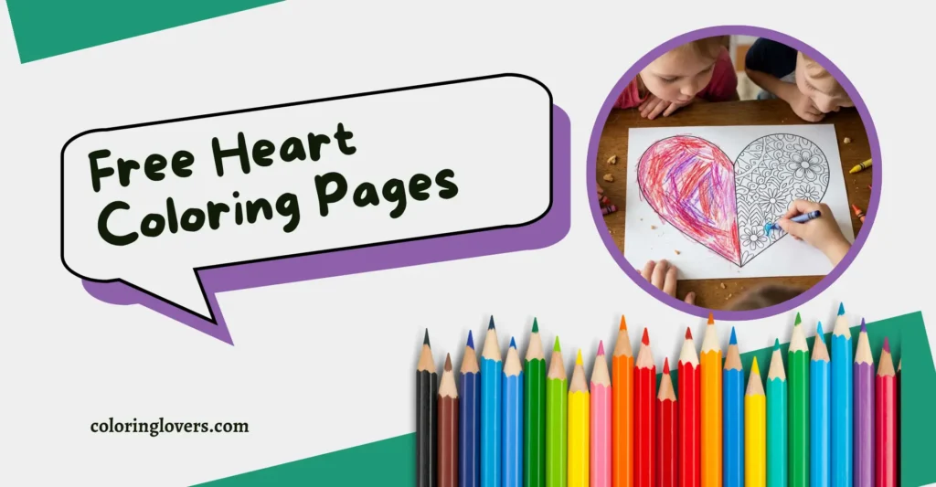 heart coloring page