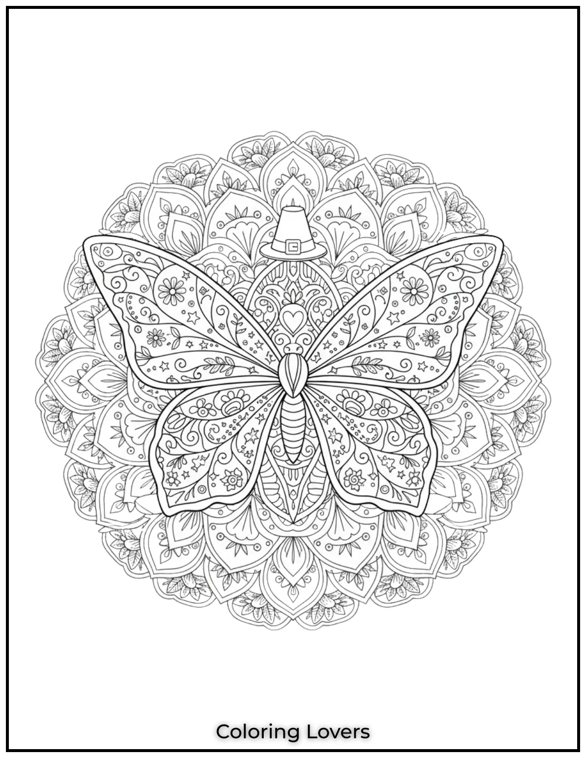 A mandala inspired butterfly with elegant symmetry. A lovely way to spend some quiet creative time 4