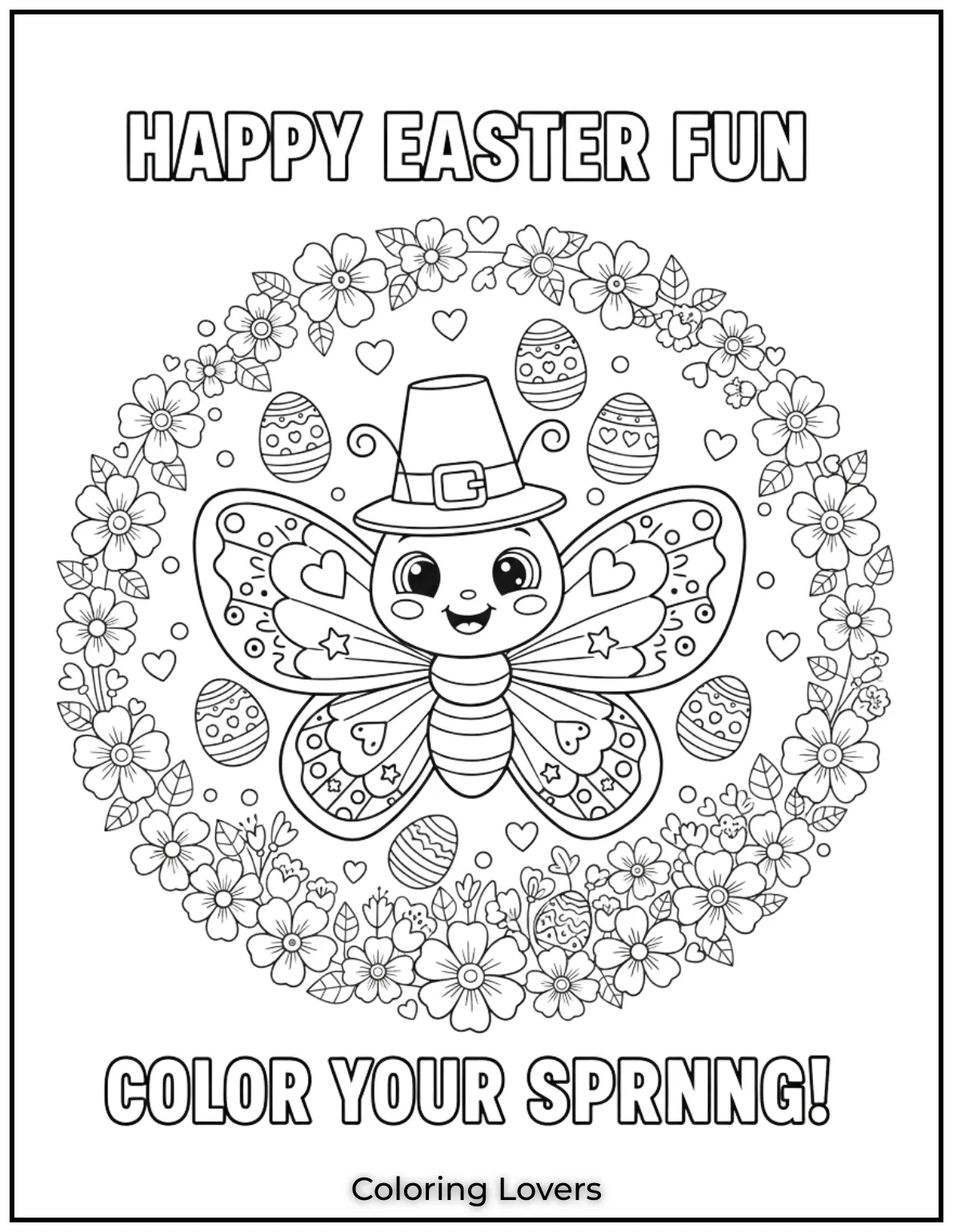 This butterfly with Easter eggs creates a joyful scene. Perfect for celebrating spring and the Easter season 4