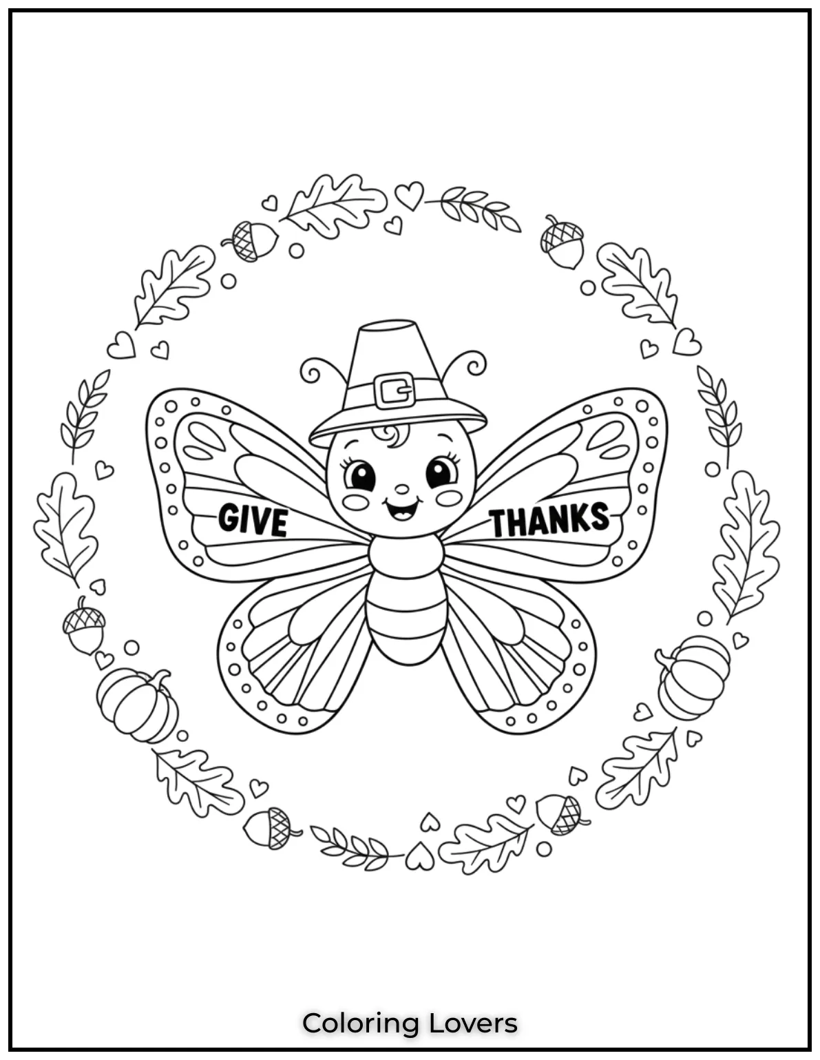 This butterfly with ‘Give Thanks‘ wings celebrates gratitude. A perfect activity for Thanksgiving day fun 4