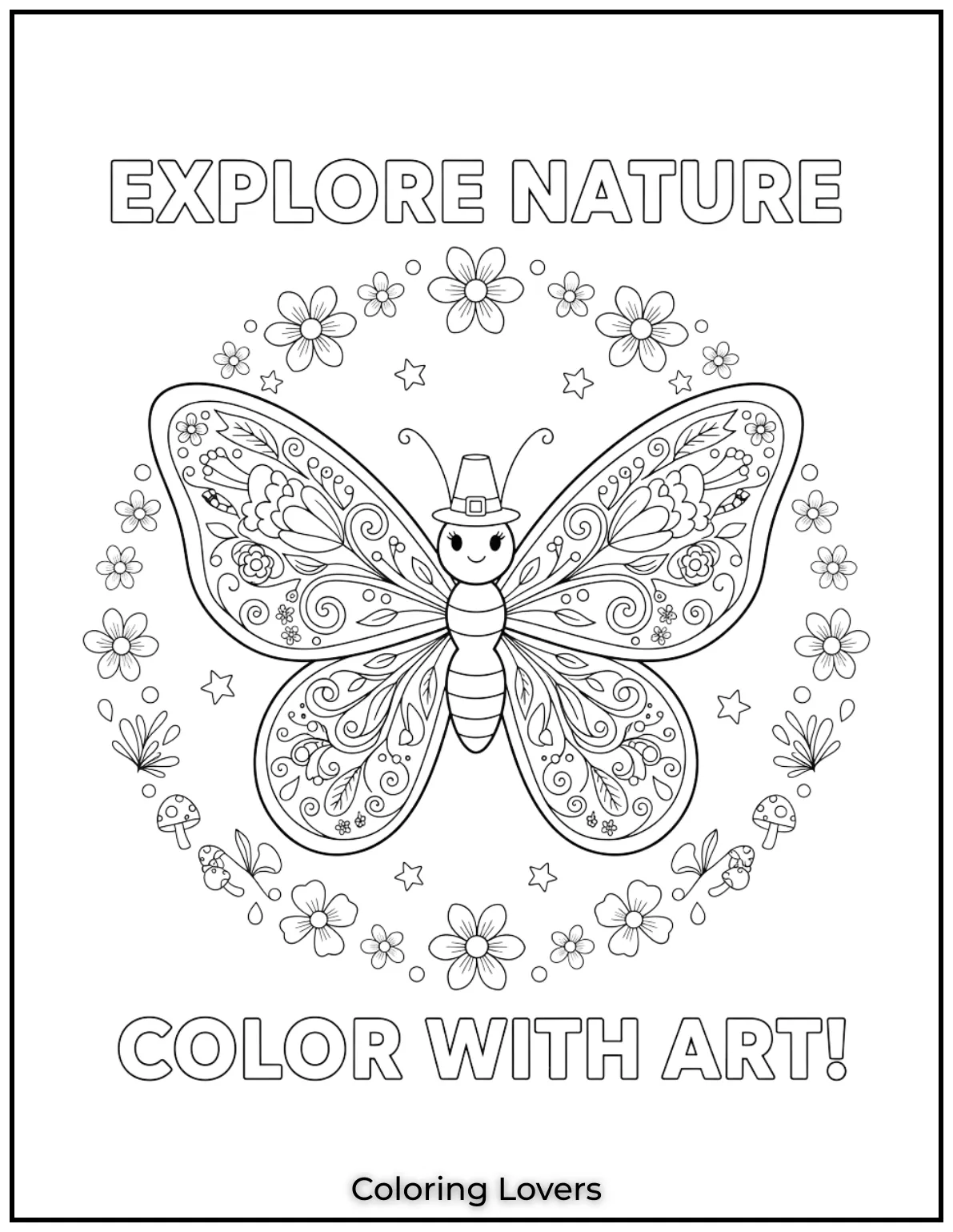 This delicate butterfly with floral wings is a beautiful way to explore nature through art 3