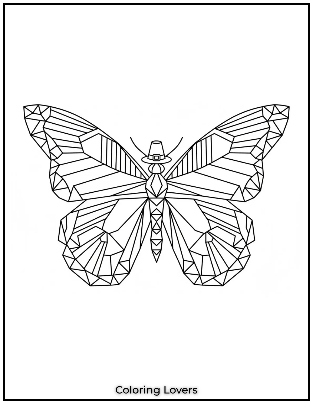 This geometric butterfly design is bold and artistic. Experiment with colors to make it your own 4