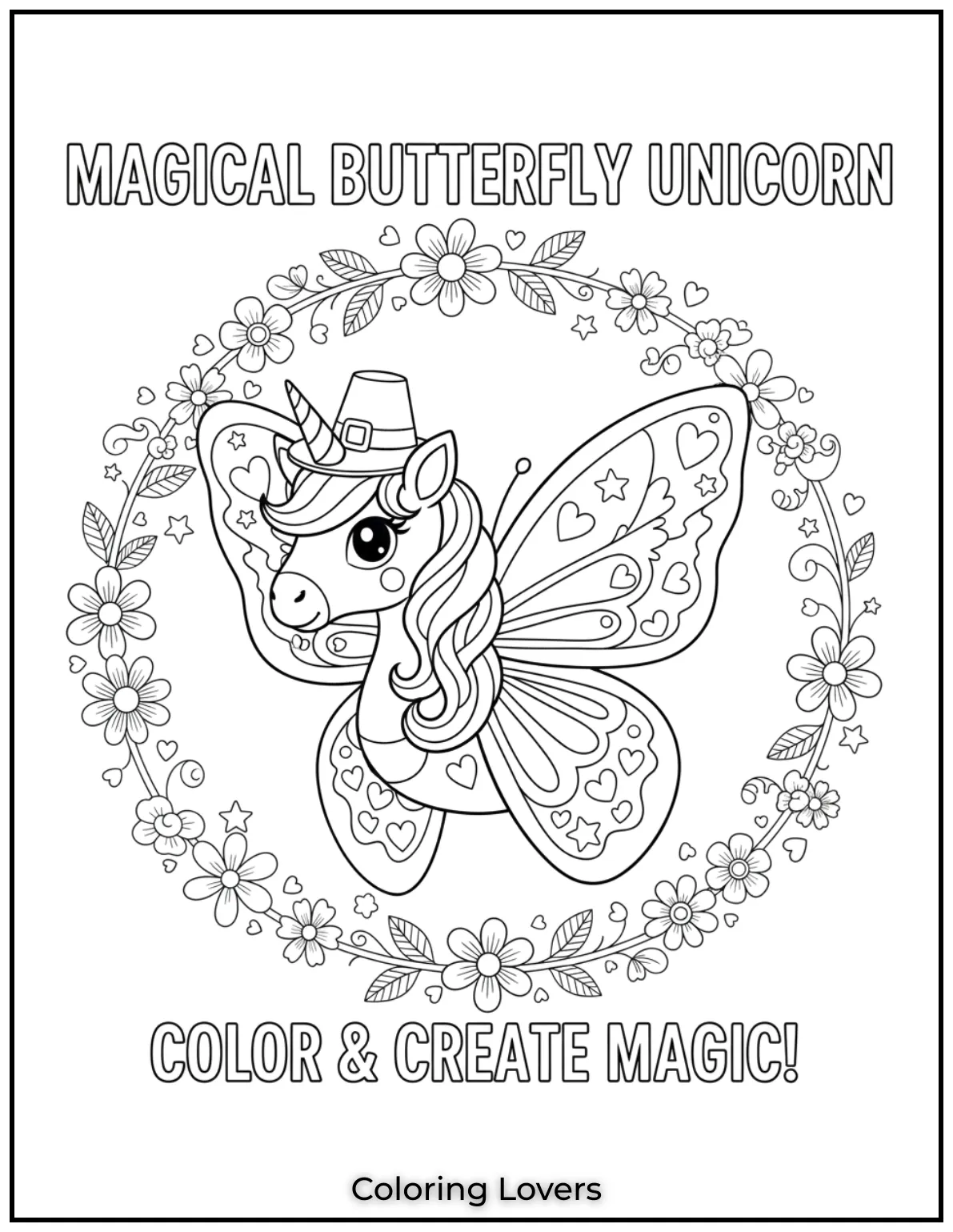 This magical butterfly unicorn combines whimsy and beauty. Unleash your creativity with this unique design 4
