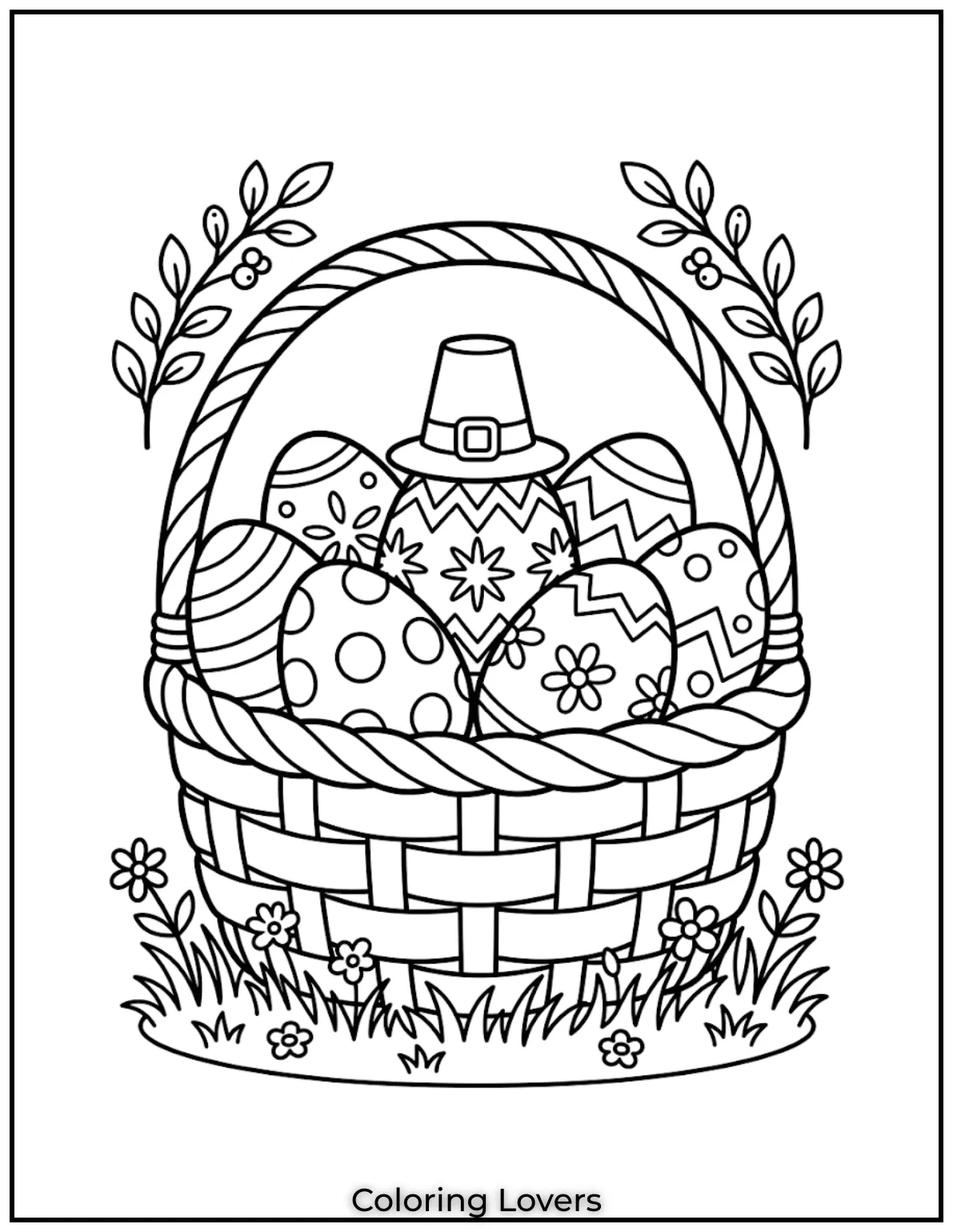 Egg Coloring FunEggs with fun patterns let kids go wild with colors and create funny designs.