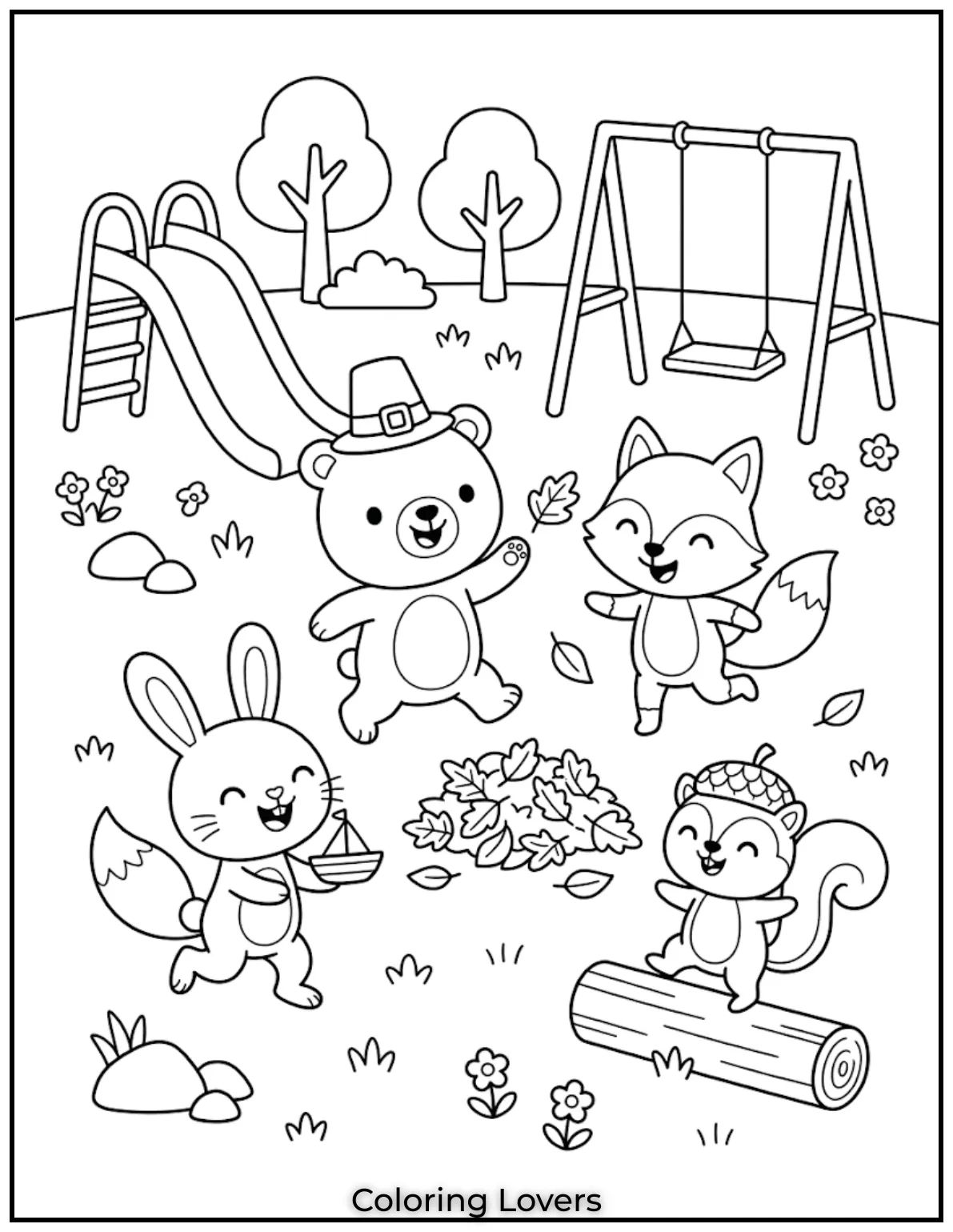 Kids color funny characters, giggling nonstop as silly friends turn boring Saturdays into happy art parties.