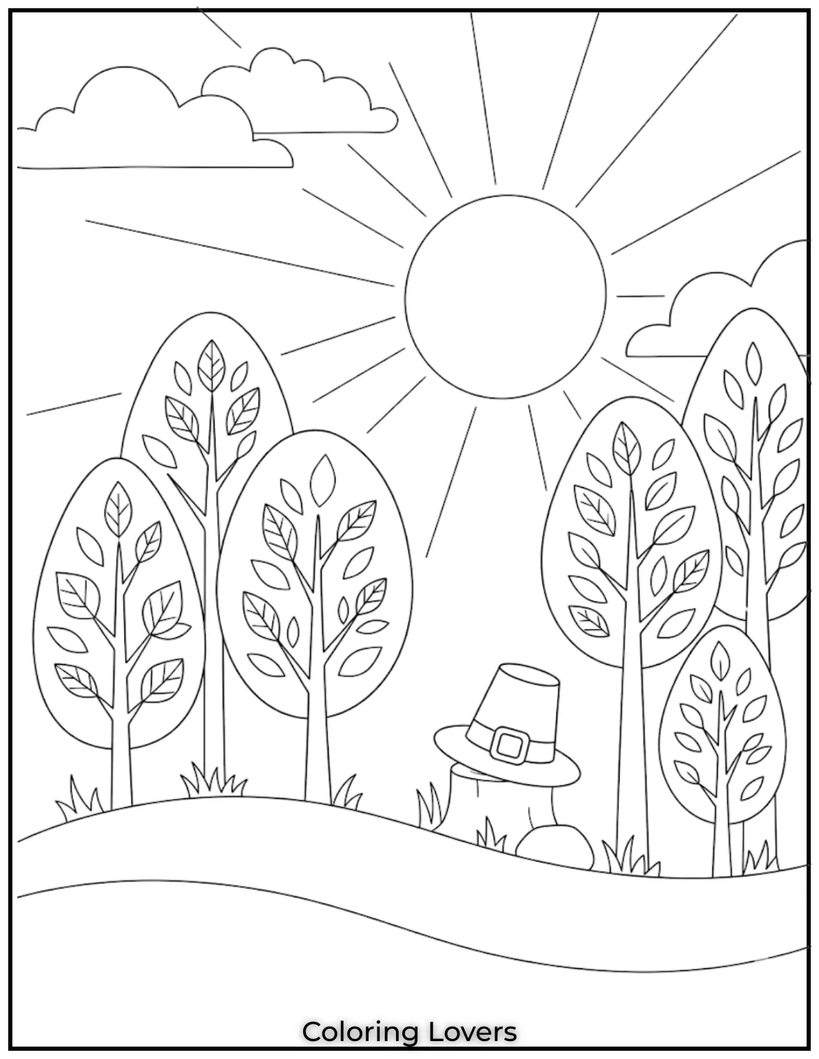 Calm Nature ReflectionNature scenes feel quiet and peaceful, helping kids enjoy calm coloring moments this special Saturday.