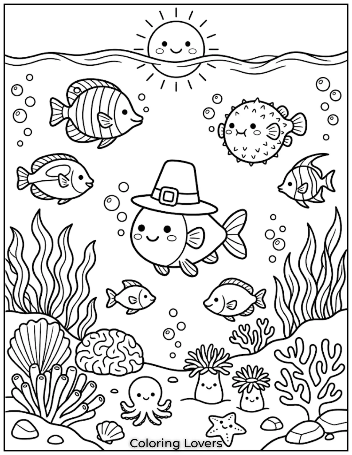 Underwater Ocean QuestDeep sea creatures make coloring exciting as kids explore magical underwater worlds full of surprises.
