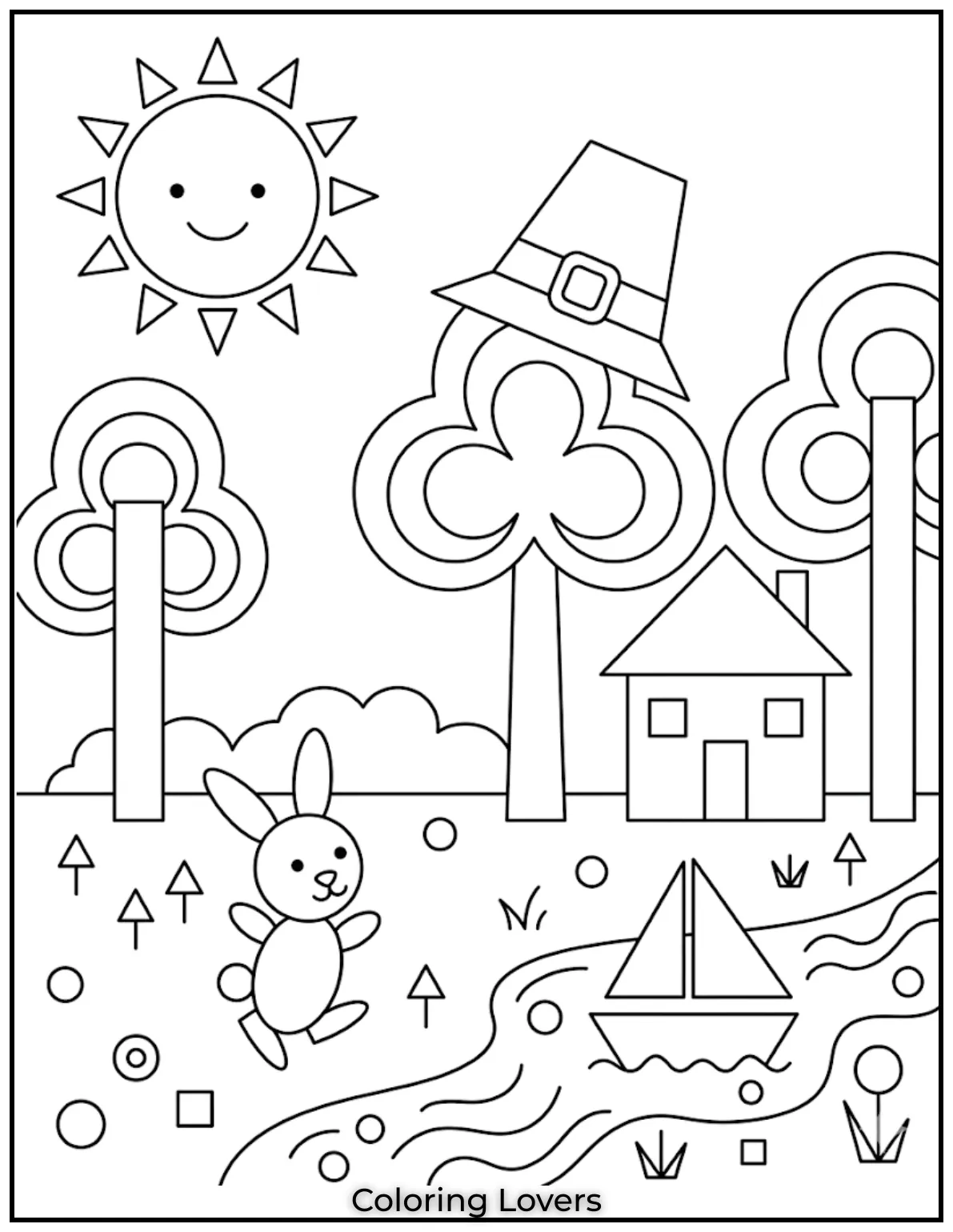 Simple Shape ArtCircles and squares become fun pictures, making kids feel like little artists on a chill Saturday.