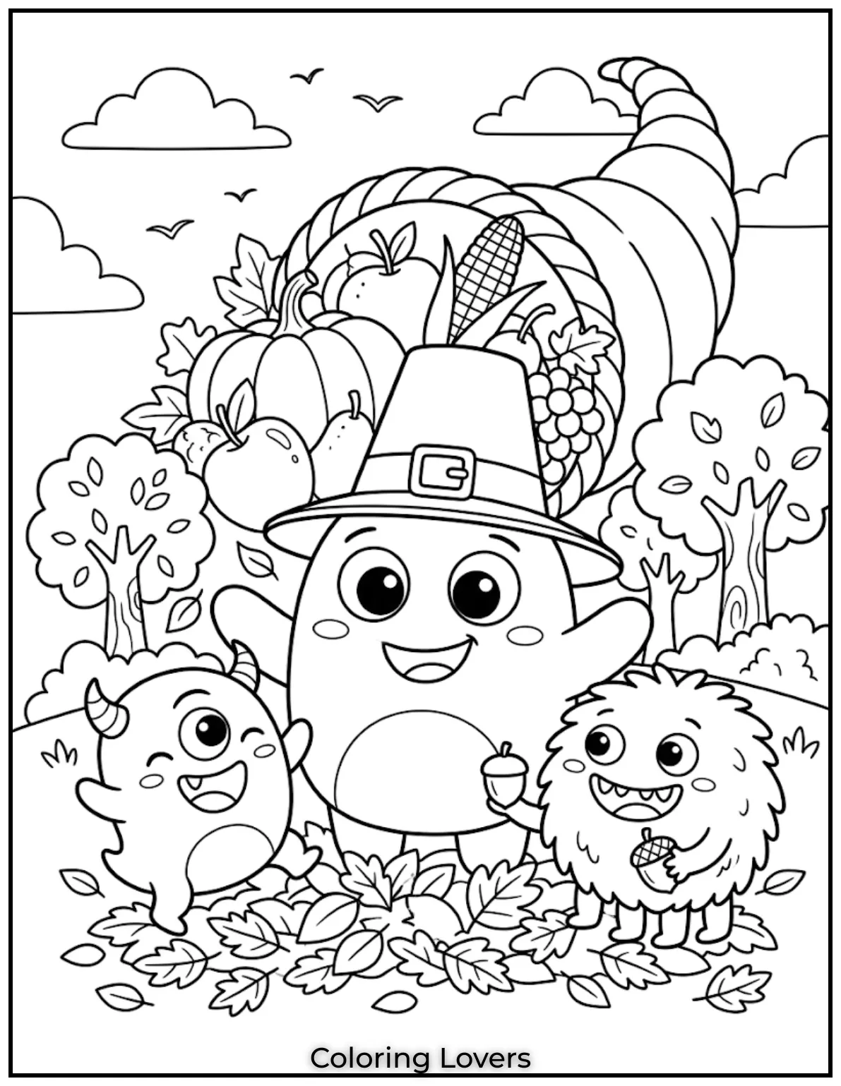 Friendly Monster FunThese monsters are silly, not scary, making kids laugh while coloring their goofy faces happily.