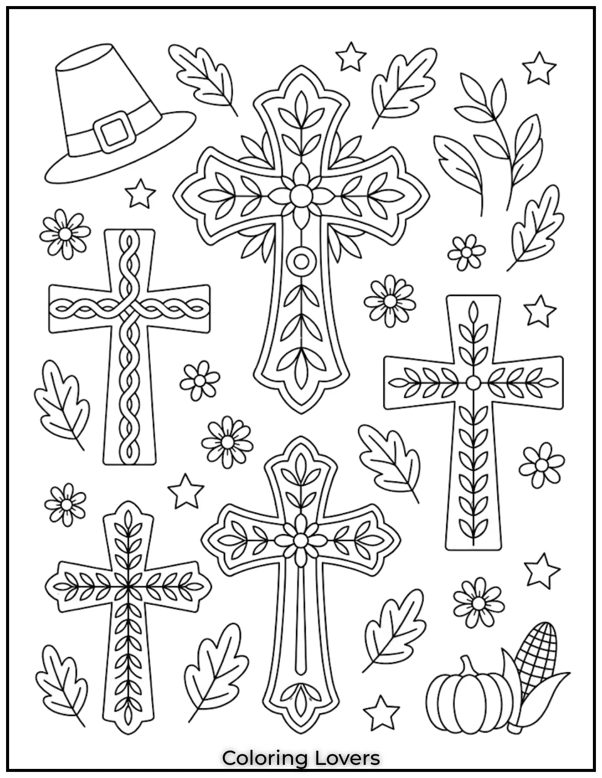 Cross Symbol ArtSimple crosses become beautiful art as kids color and learn gently about faith and traditions.