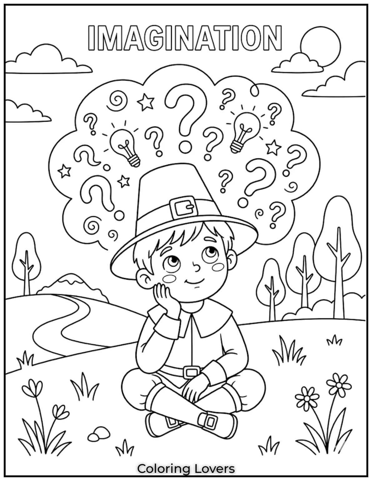 Wednesday Coloring Pages: Relaxing, Creative & Free Printables for Everyone 20 This Wednesday coloring page encourages curiosity, helping kids think and imagine while coloring creatively.
