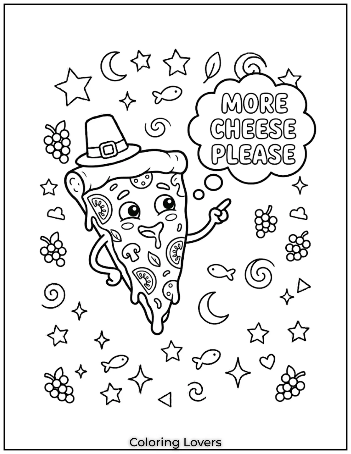 Pizza Coloring Pages