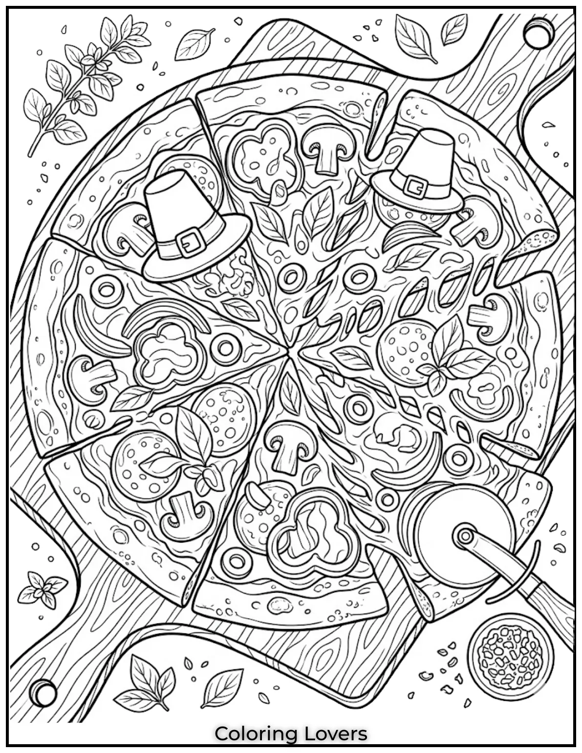 Pizza Coloring Pages