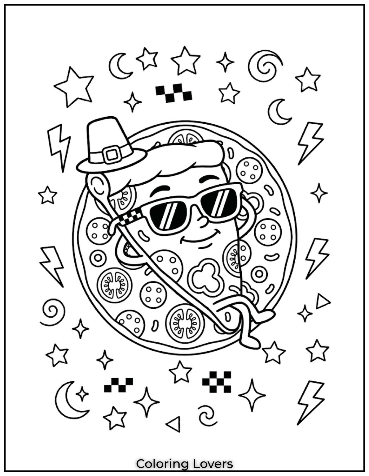 Pizza Coloring Pages