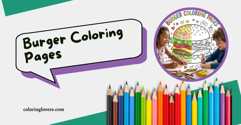 Burger Coloring Page